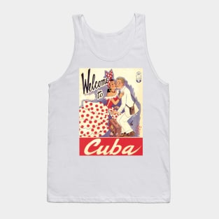 Welcome to Cuba - Vintage Illustration/Poster Tank Top